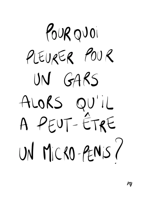 Pourquoi pleurer pour un gars