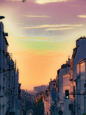 Ménilmontant (orange/mauve)