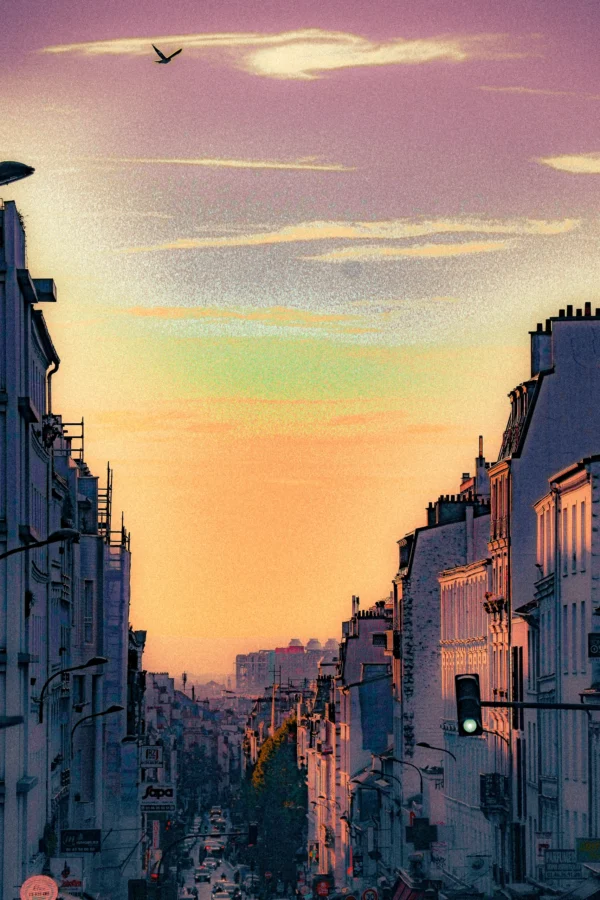 Ménilmontant (orange/mauve)